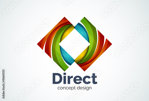 Abstract business company arrow logo template, direct concept