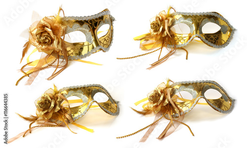 Golden Mask for carnival or theater