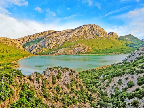 Lake Cuber reservoir in the Serra de Tramuntana  Majorca  Spain