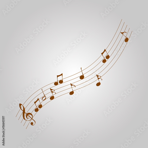 Musical notes with the G-clef