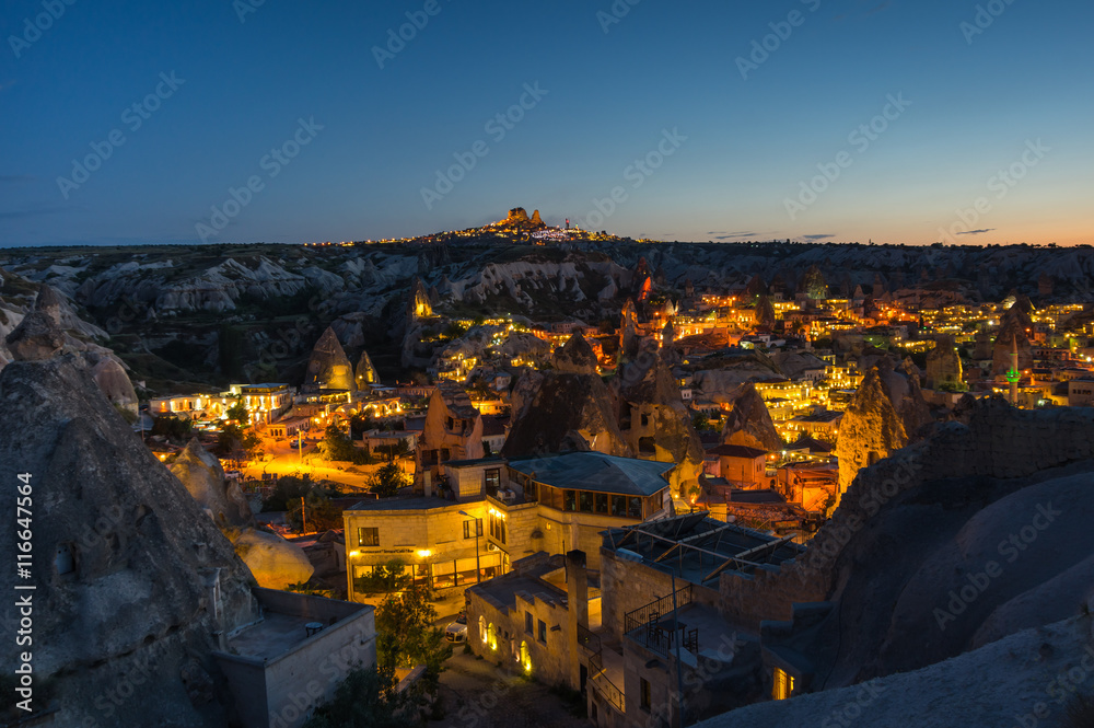 Obraz premium The town Goreme in the night