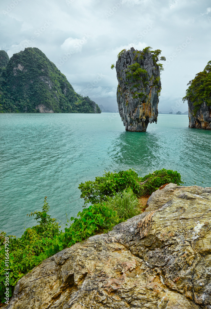 Obraz premium Exotic James Bond island near Phuket. Thailand.