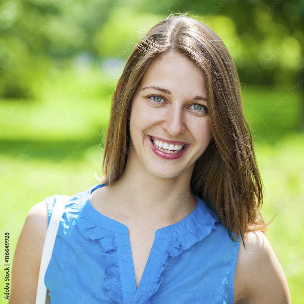 Portrait of beautiful young happy woman Portrait of beautiful young happy woman