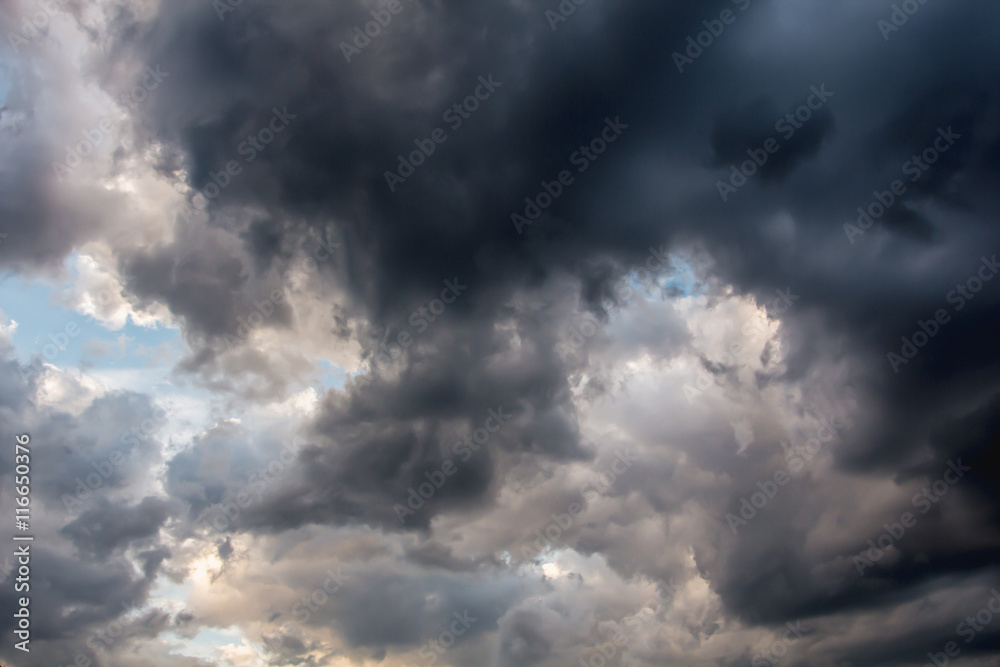 Beautiful storm sky with dark clouds, apocalypse