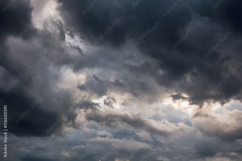 Beautiful storm sky with dark clouds, apocalypse