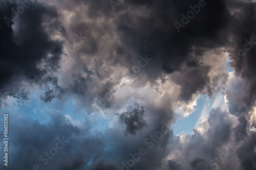 Beautiful storm sky with dark clouds, apocalypse © mikhail_kayl