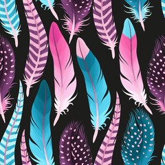 Decorative feathers seamless