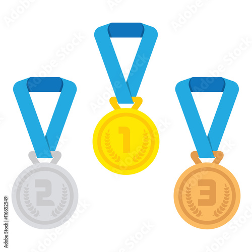 Isolated medal on the white background.