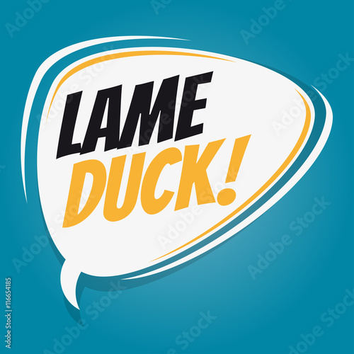 lame duck retro speech balloon