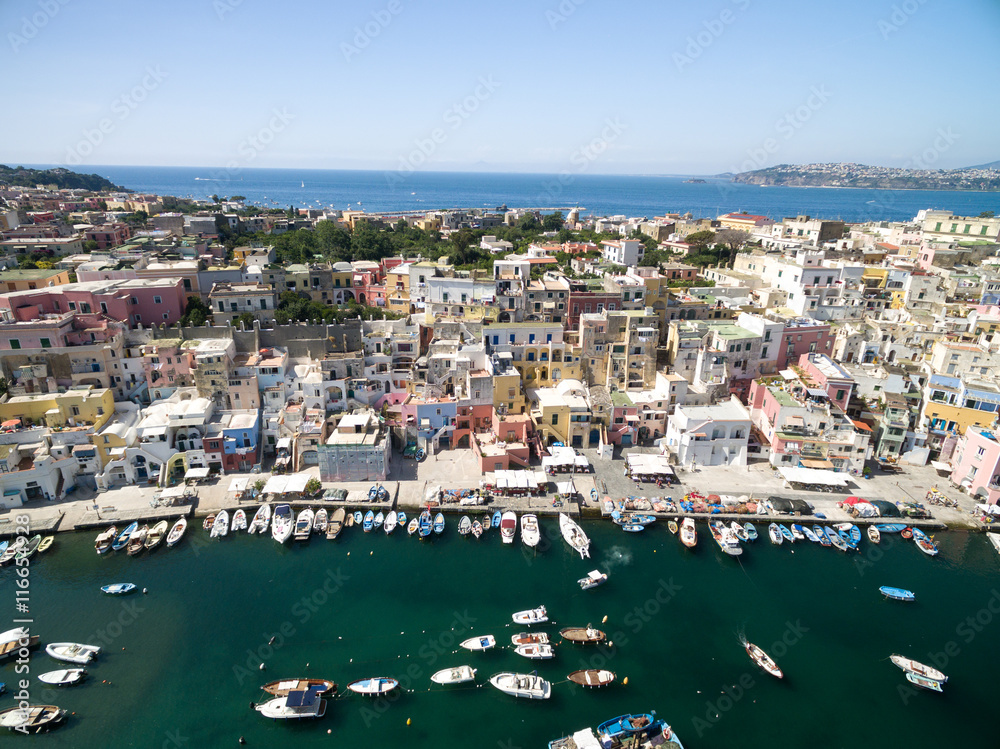 Aerial View of Procida Island, Italy