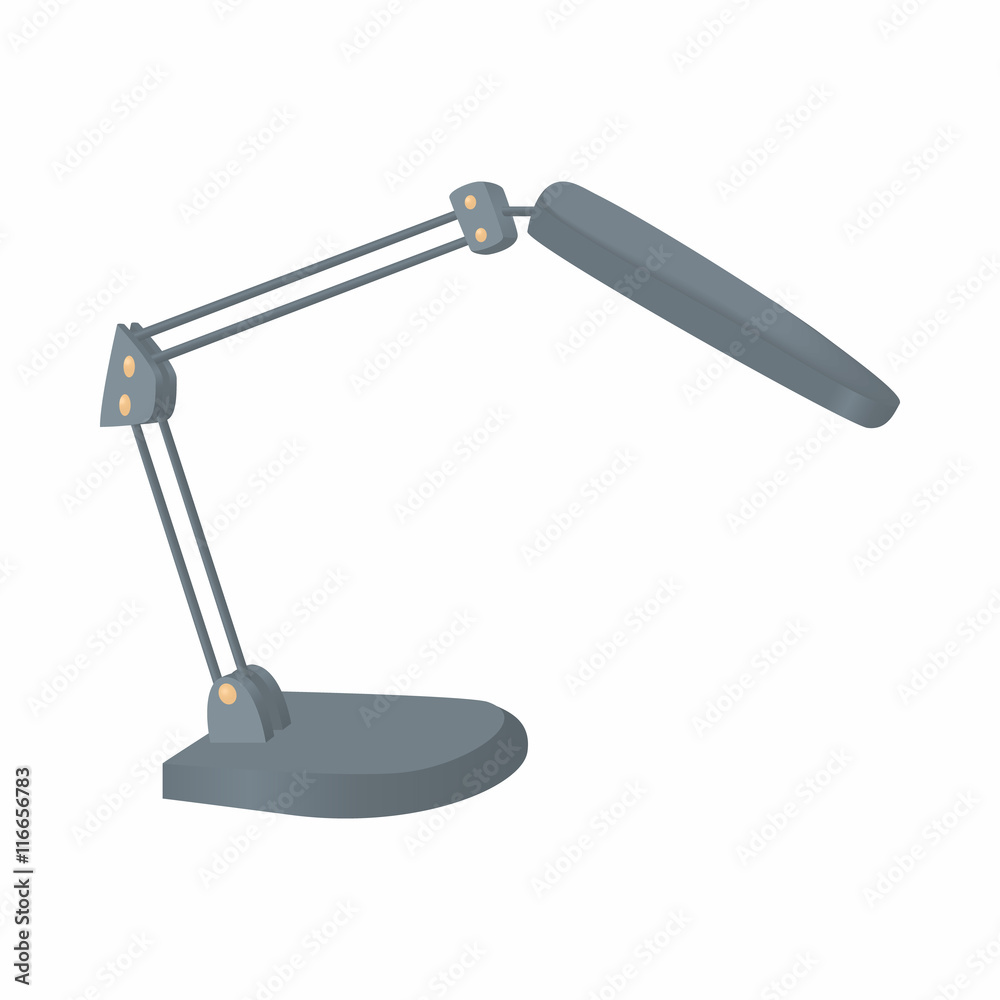 Table lamp icon in cartoon style isolated on white background. Illumination symbol Table lamp icon in cartoon style isolated on white background. Illumination symbol