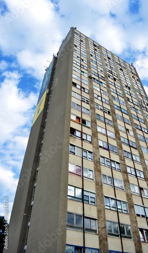 Photography Twenty floor high tenement house building in Miskolc, Hungary