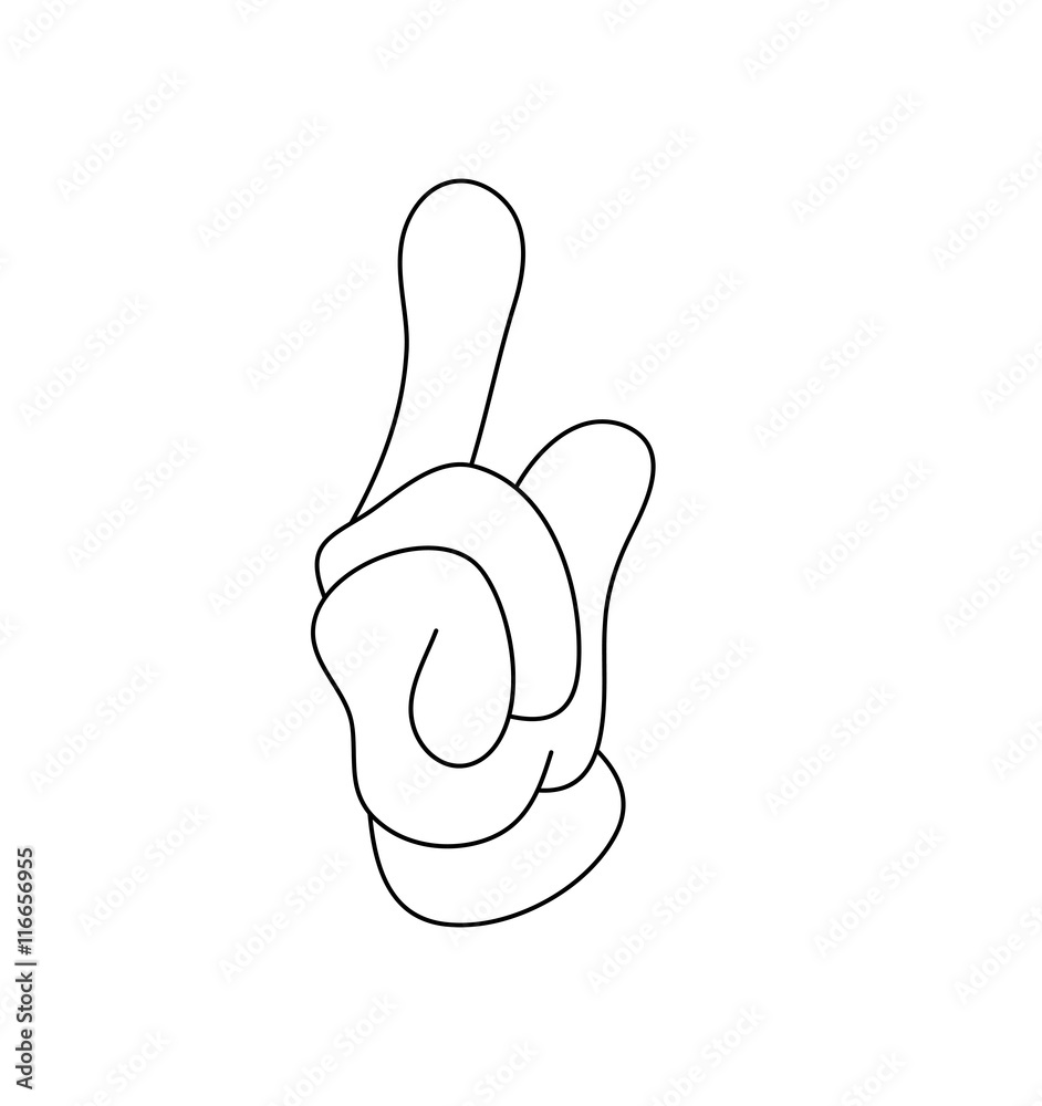 Vector Illustration Of A Cartoon Hand With Pointing Finger Stock Vector Adobe Stock 4647