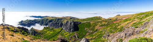 Pico do Arieiro panoramic view, Madeira. High resolution image.