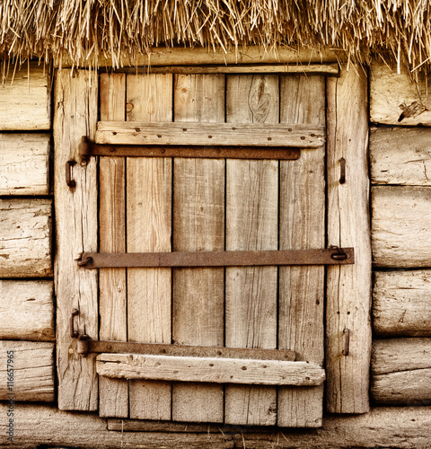 Old wooden rustic door
