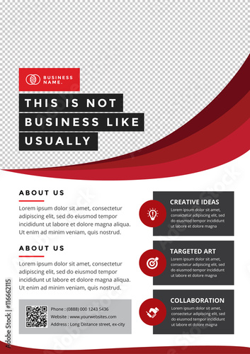flyer for corporate or agency in red