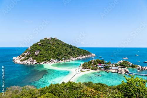 Beautiful island of Koh Nang Yuan located near Koh Tao, Thailand