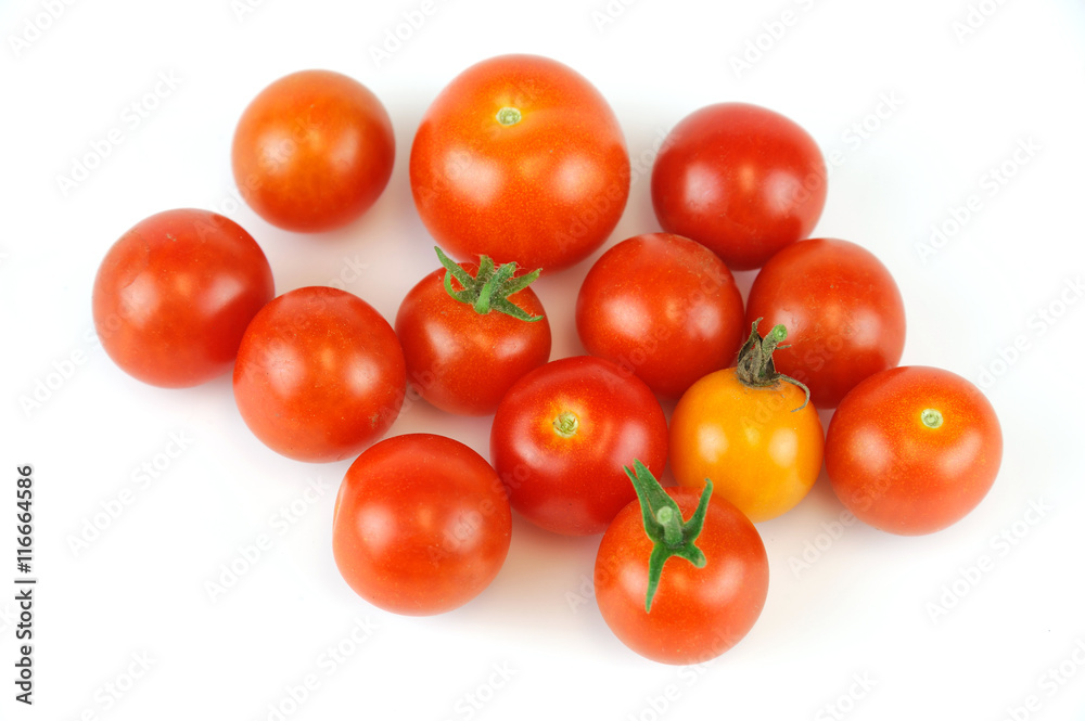 cherry tomato isolated on white background cherry tomato isolated on white background