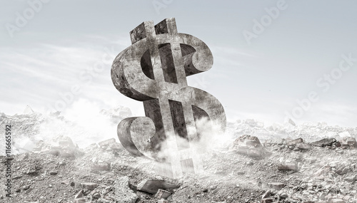 Rate deposit concept . Mixed media