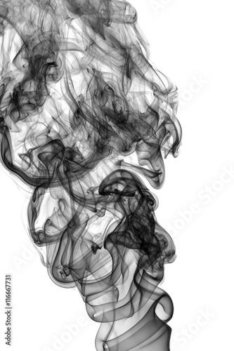 Movement of smoke,Abstract white smoke on white background