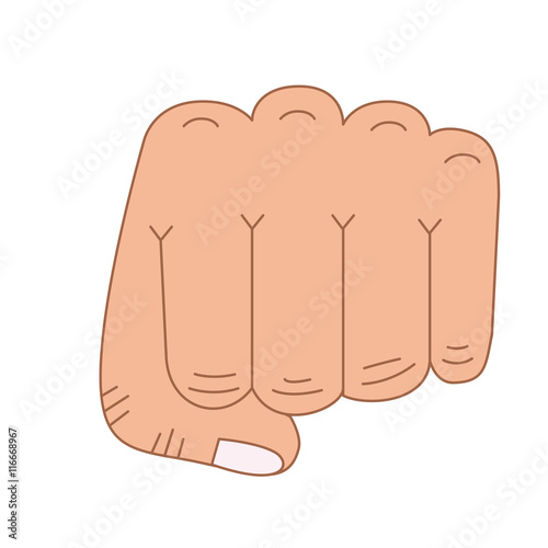 hand fist isolated icon design, vector illustration  graphic 