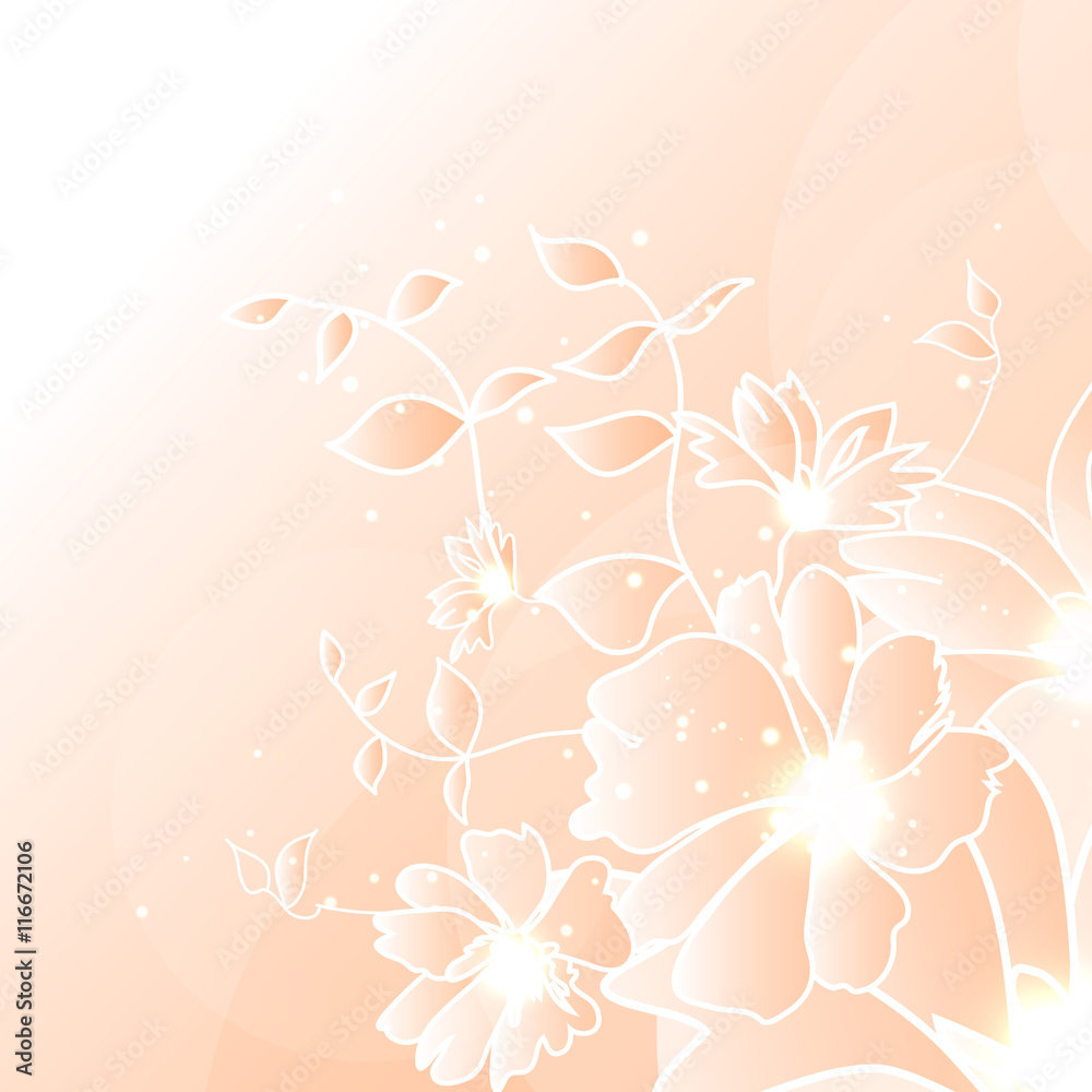 Floral illustration background