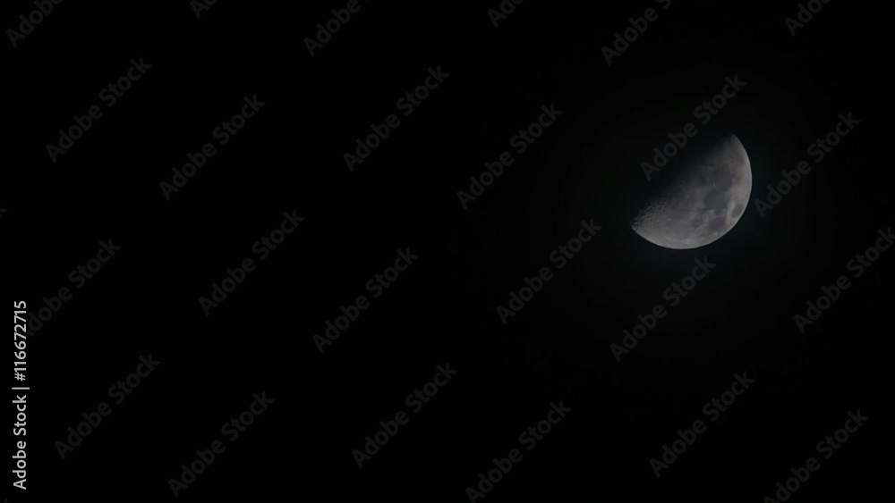 night sky with half moon on cloudy overlay night sky with half moon on cloudy overlay