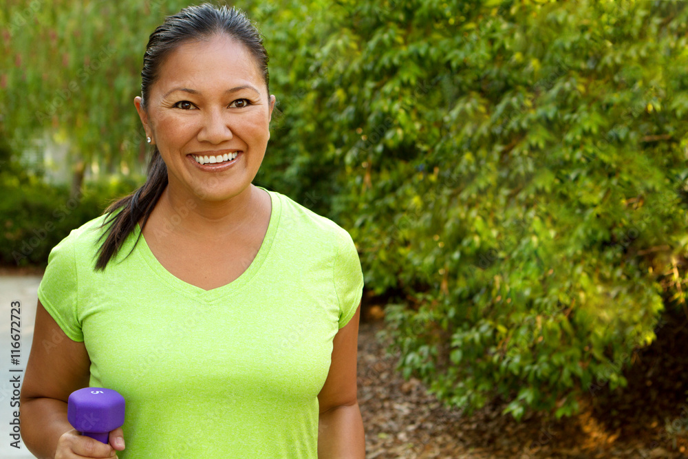 Fit woman walking and exercising. Fit woman walking and exercising.