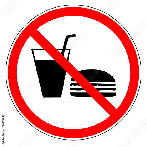 Do not eat and drinks sign