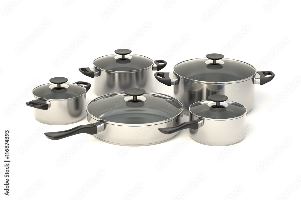 Stainless steel pots and pans