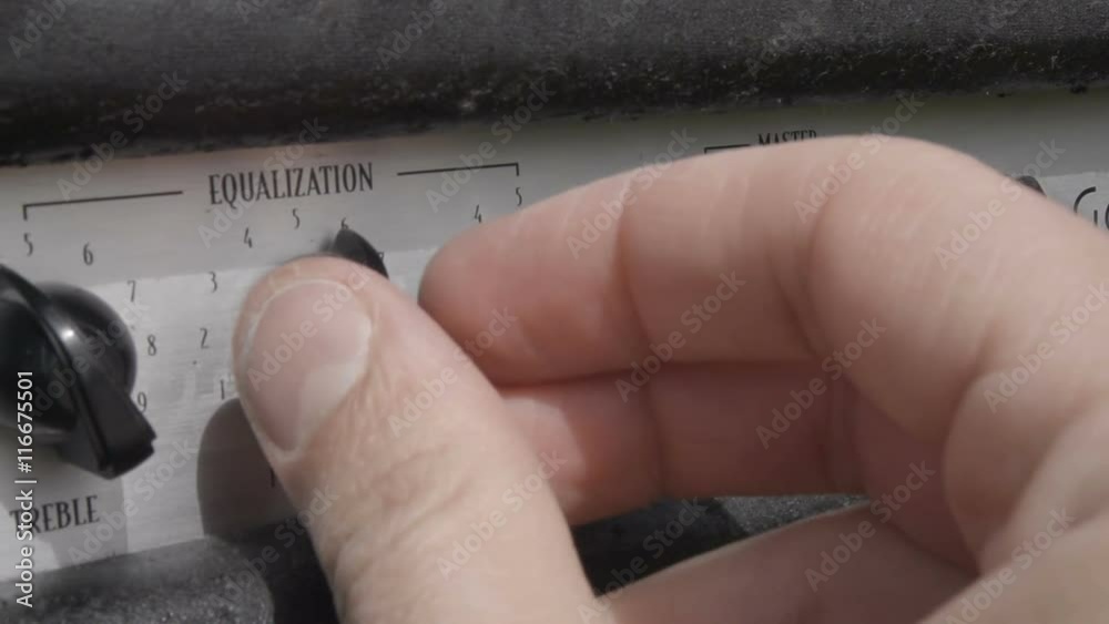 Setting Up A Guitar Amp Ready For Gig Stock ビデオ Adobe Stock