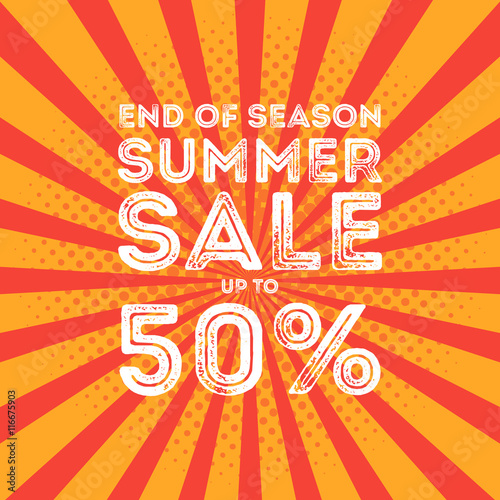 End of season summer big sale banner