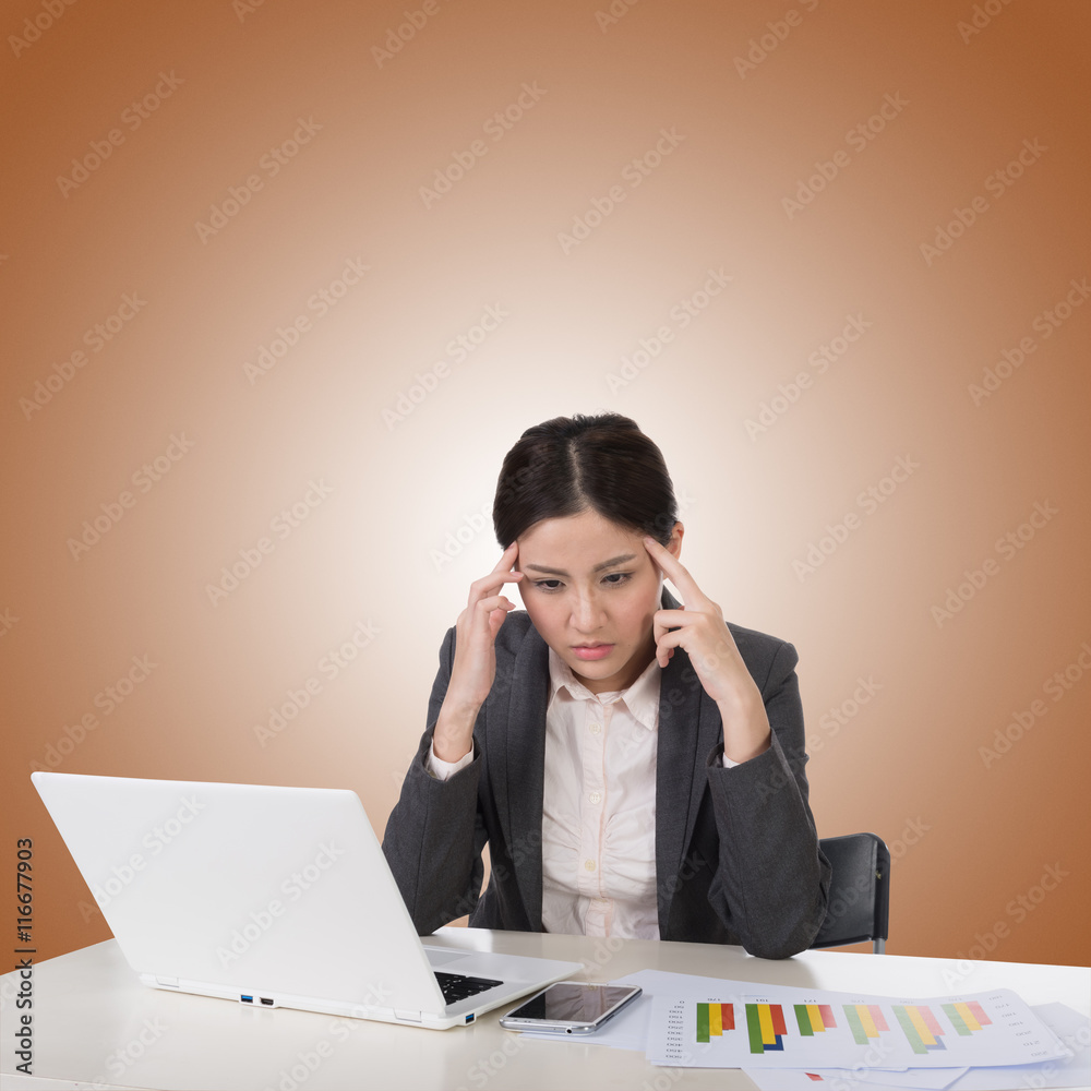 Worried business woman of Asian Worried business woman of Asian