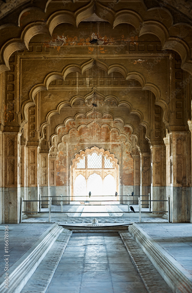 Arch in interior. India, Delhi