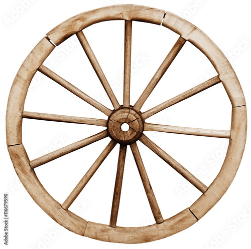 Big vintage rustic wagon wheel