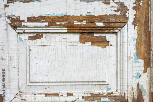 Fényképezés chipped paint on old wooden the door, perfect background for your concept or pro