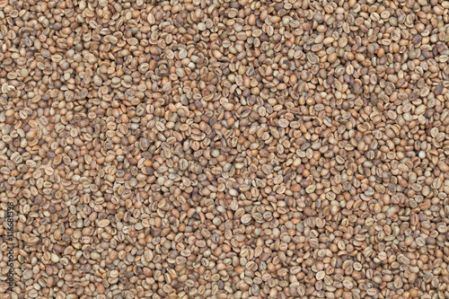 Raw coffee beans background