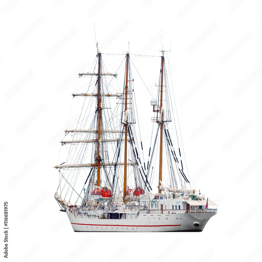 Barquentine isolated on white