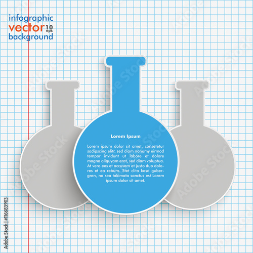 Three Tubes Infographic Checked Paper