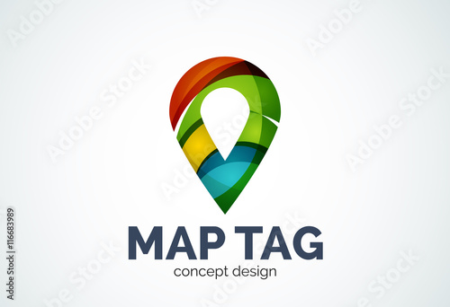 Abstract business company map tag or locator logo template, navigation pointer concept Free Download Abstract business company map tag or locator logo template, navigation pointer concept - GFXLoad