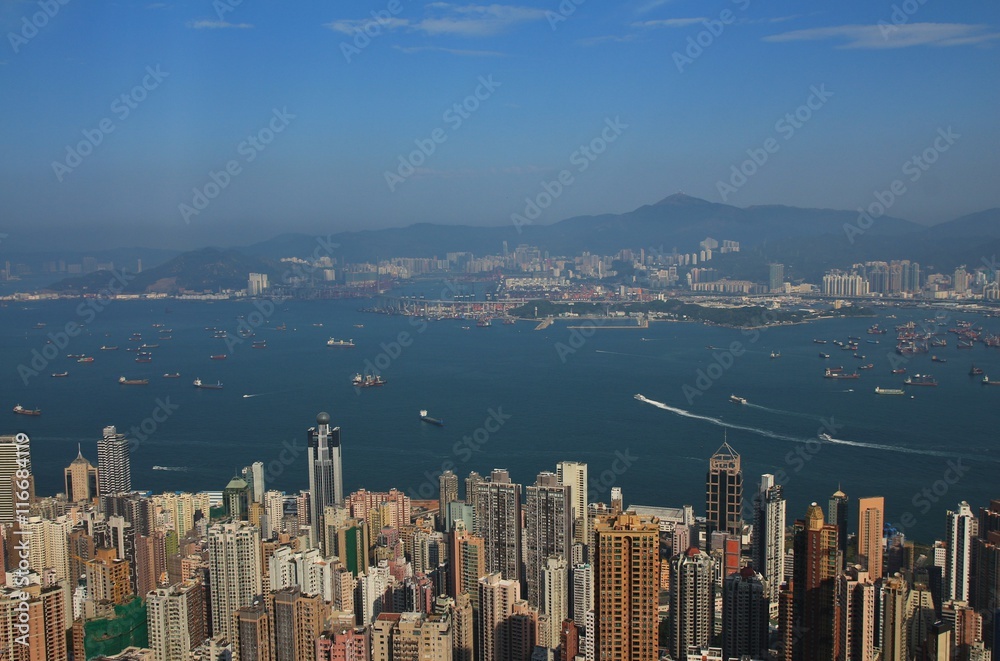 Centre of Hong Kong, view from Victoria Peak