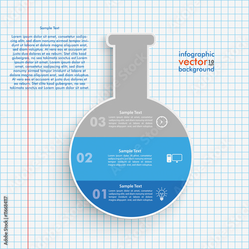 Lab Tube Infographic Checked Paper