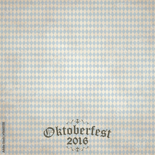 vintage background with checkered pattern for Oktoberfest 2016