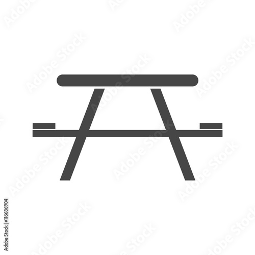 Camping table Icon Vector