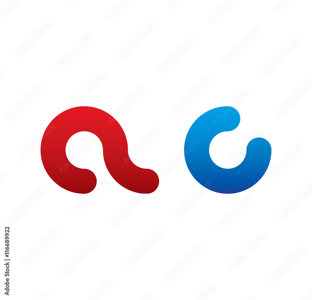 ac logo initial blue and red 