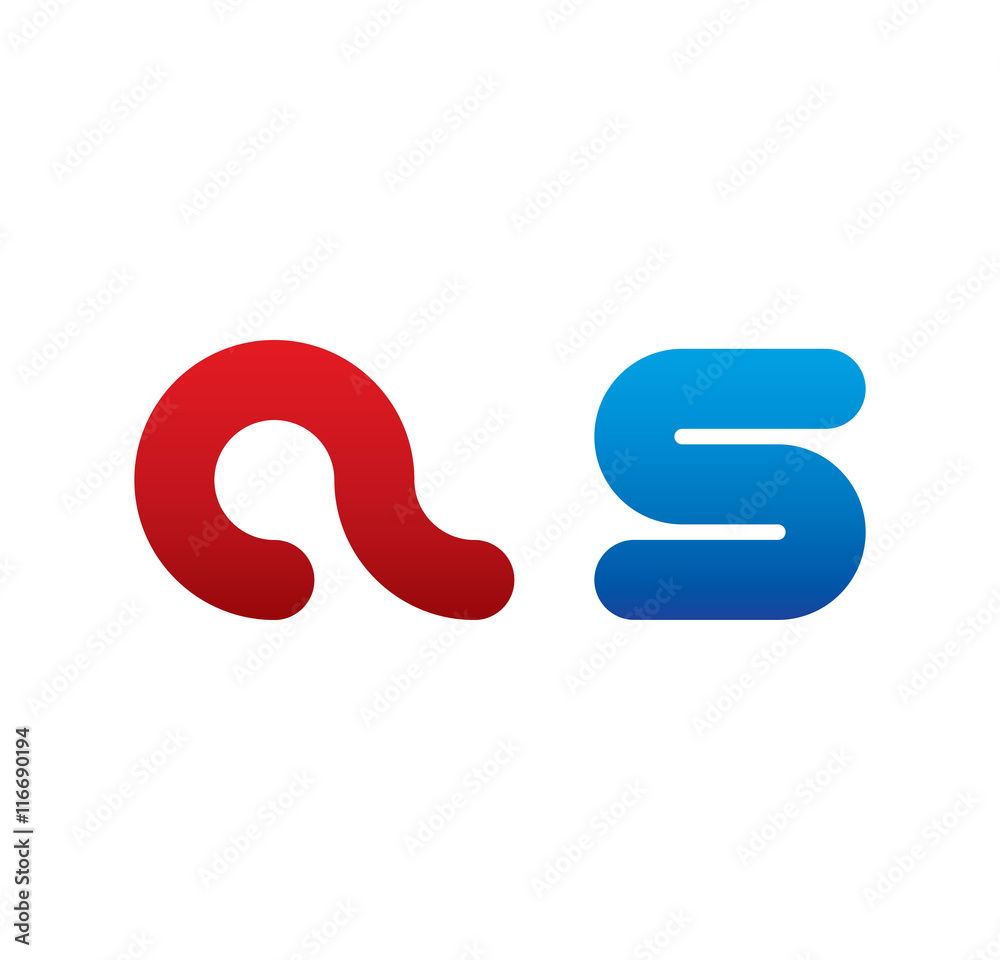 as logo initial blue and red 
