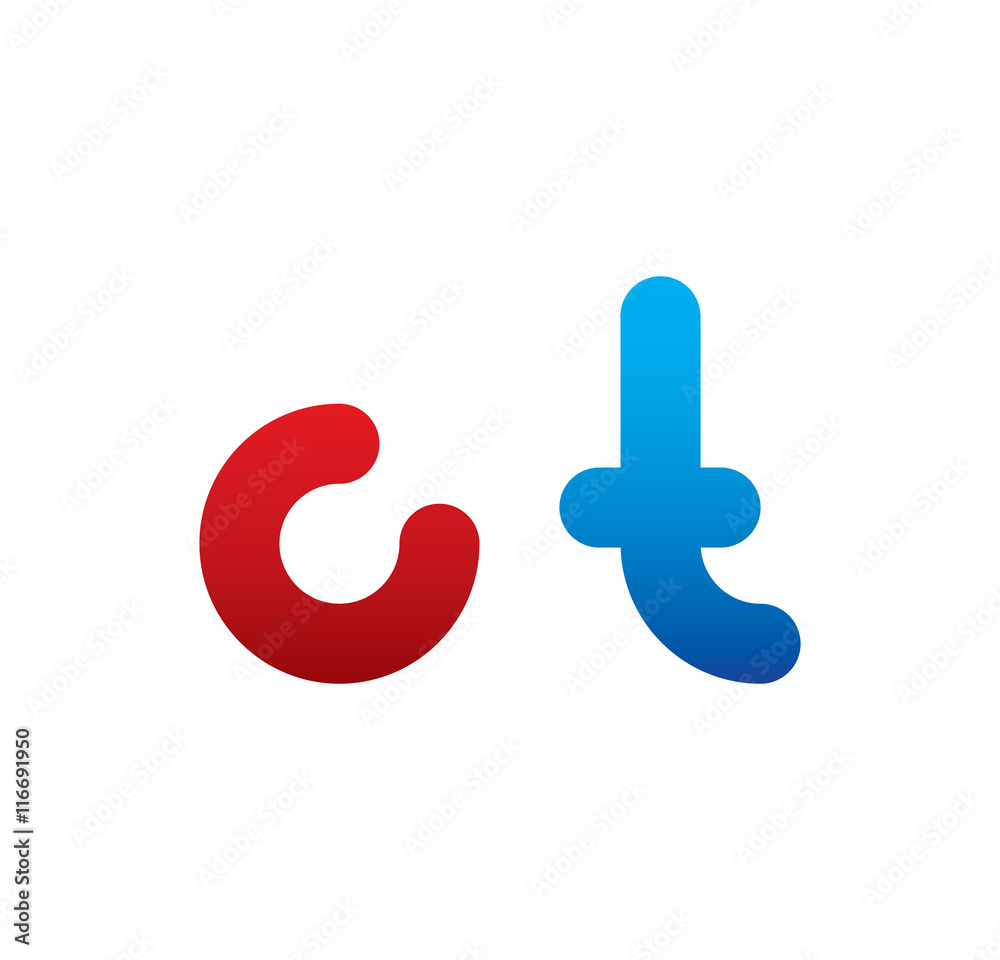 ct logo initial blue and red ct logo initial blue and red