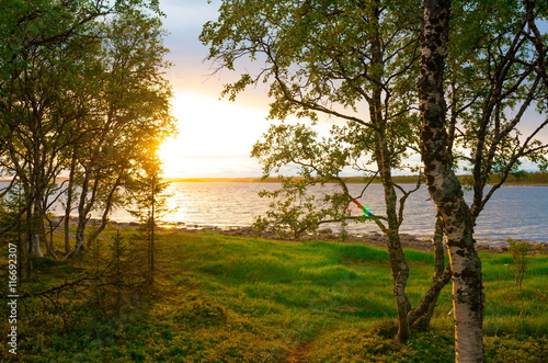 Solovki. landscape lake sunset!