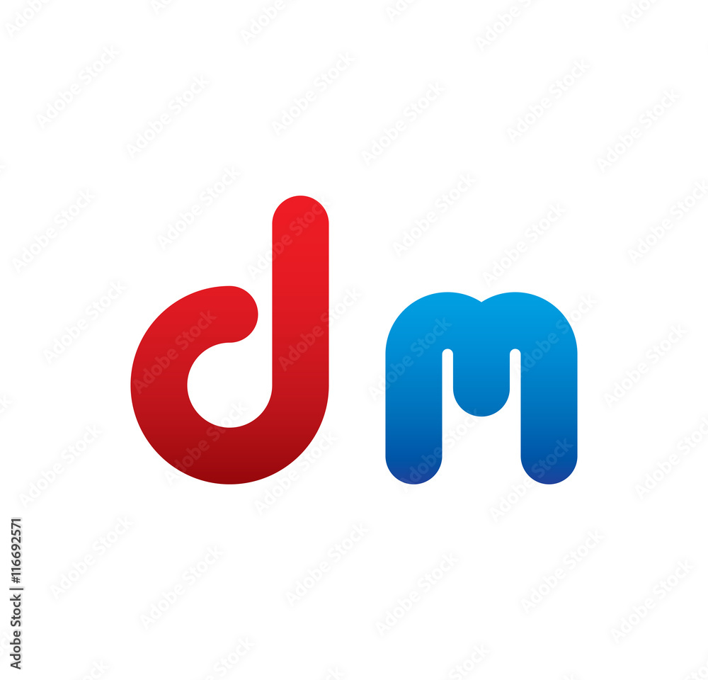 dm logo initial blue and red dm logo initial blue and red