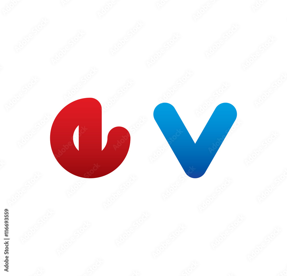 ev logo initial blue and red ev logo initial blue and red